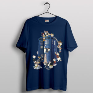 Cats 13th Doctor Who Tardis Navy T-Shirt Police Box