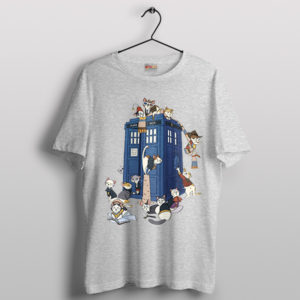 Cats 13th Doctor Who Tardis Sport Grey T-Shirt Police Box