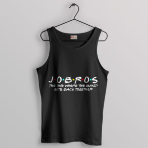 Jobros Names of Jonas Brothers Black Tank Top Concert