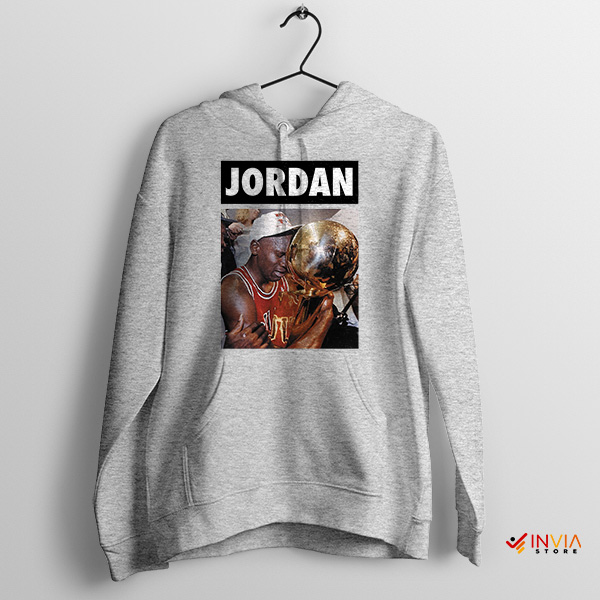 Michael Jordan Champions Cry Sport Grey Hoodie NBA Legend