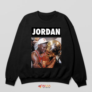 Michael Jordan Champions Trophy Black Sweatshirt Legend NBA