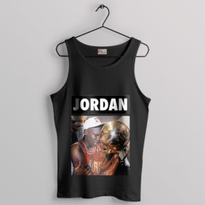 Michael Jordan Trophy NBA Cry Black Tank Top Chicago Bulls