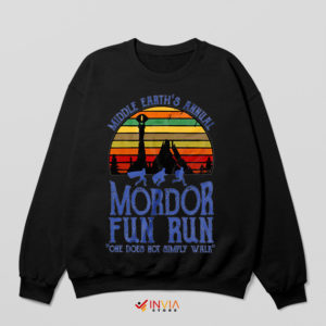 Mordor Fun Run Sunset Black Sweatshirt The Hobbit