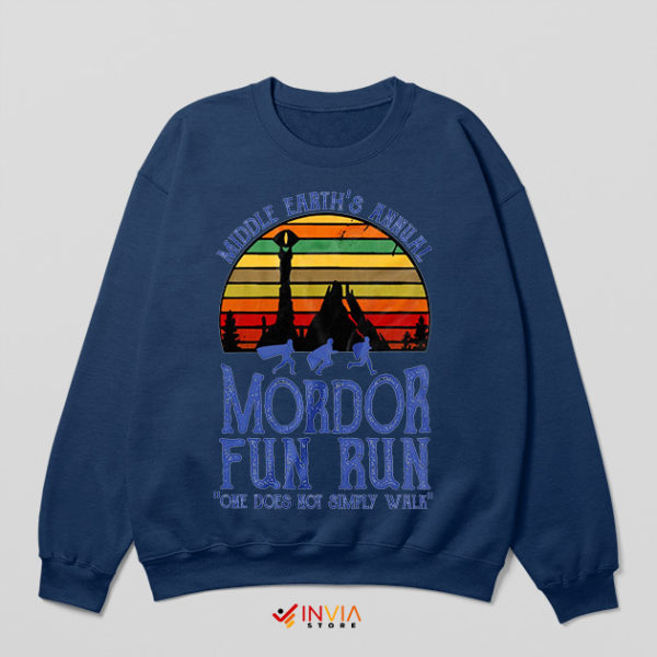 Mordor Fun Run Sunset Navy Sweatshirt The Hobbit