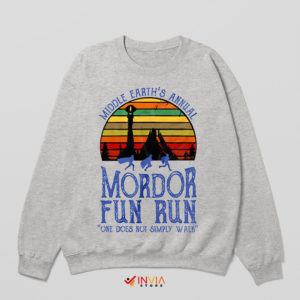 Mordor Fun Run Sunset Sport Grey Sweatshirt The Hobbit