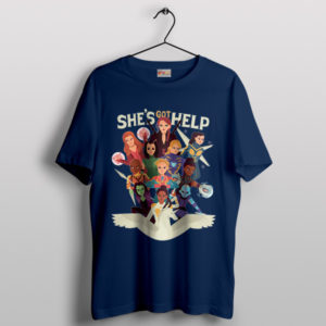 Shes Got Help Female Avengers Navy Tshirt Endgame