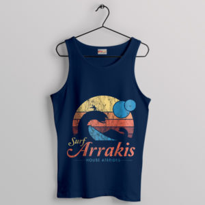 Visit Arrakis Dune Sunset Navy Tank Top Desert Planet