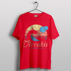 Visit Arrakis Sunset Dune Red Tshirt Vintage