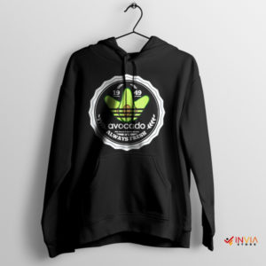 Avocado Good For You Black Hoodie Adidas Symbol