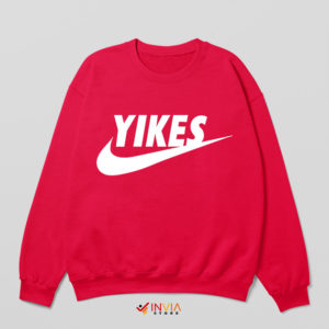 Drake Kanye Yikes Nike Red Sweatshirt Funny Meme