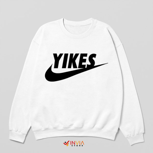 Drake Kanye Yikes Nike White Sweatshirt Funny Meme