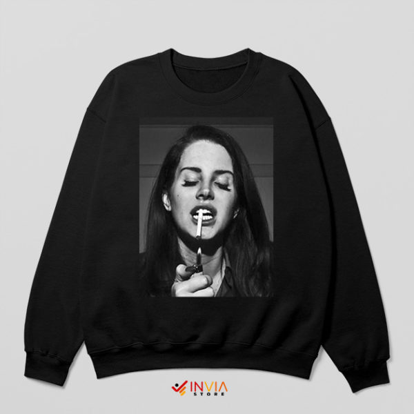 Face Shape Lana Del Rey Smoking Black Sweatshirt Merch