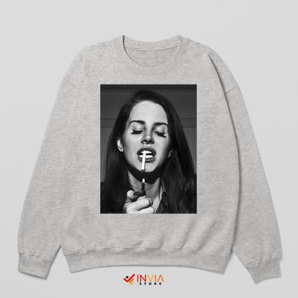Face Shape Lana Del Rey Smoking Sport Grey Sweatshirt Merch