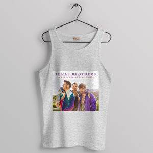 Jobros Happiness Begins Show SPort Grey Tank Top Jonas Brothers USA