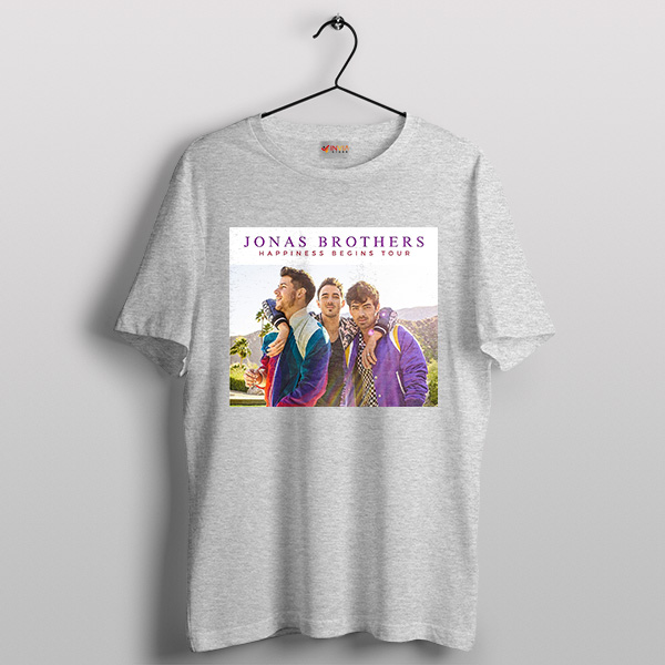 Jonas Brothers Tour Gift Ideas Sport Grey T-Shirt Happiness Begins