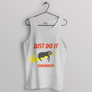 Just Do It Tomorrow Sloth Nike Meme Sport Grey Tank Top Myths Legends