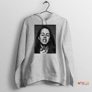 Lana Del Rey Smoking Inspiration Sport Grey Hoodie Merchandise