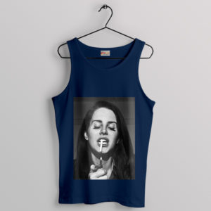 Lana Del Rey Smoking Ultraviolence Navy Tank Top Design Poster