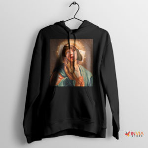 Saint Jesus Meme Mia Wallace Black Hoodie