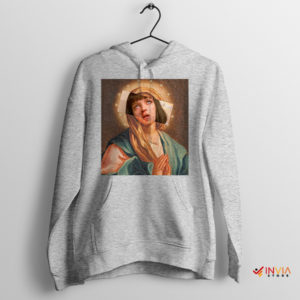 Saint Jesus Meme Mia Wallace SPort Grey Hoodie