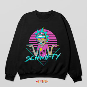 Synthwave 80s Retro Get Schwifty Sweatshirt Rick Morty