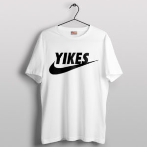 Yikes Kanye West Nike WHite T-Shirt Funny Just Do It Logo