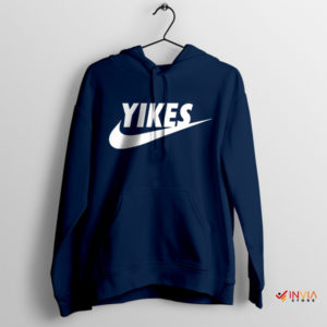 Yikes Meme Kanye West Nike Navy Hoodie Funny Apparel