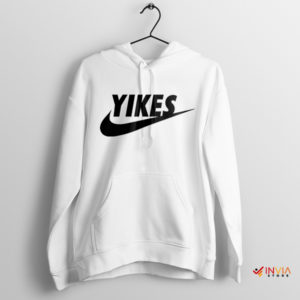 Yikes Meme Kanye West Nike White Hoodie Funny Apparel