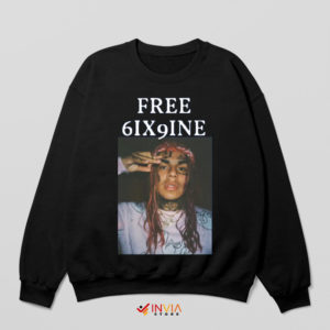 Free Tekashi 6ix9ine Graphic Black Sweatshirt