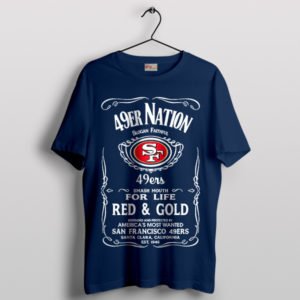 Heartbeat of the Bay 49ers Nation Navy T-Shirt