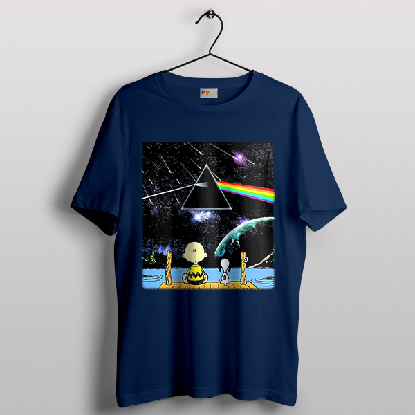 Pink Floyd Snoopy Album Cover Navy T-Shirt The Wall Peanuts