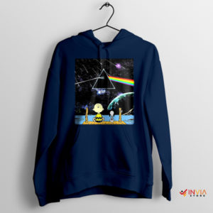 Pink Floyd Snoopy Singer Dark Side Navy Hoodie Cover Art Album