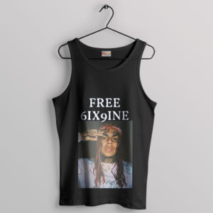 Poster Art Free 6ix9ine Petition Black Tank Top