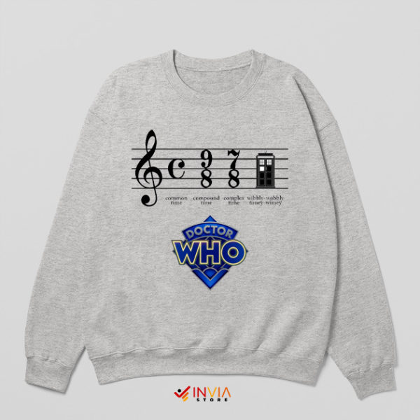 Dr Who Quotes Timey Wimey SPort Grey Sweatshirt The Doctors Tardis