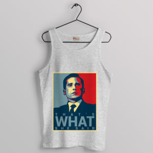 Funny Michael Scott Office Sport Grey Tank Top That's What She Said