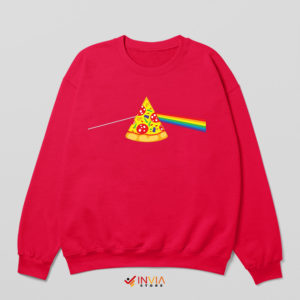 Funny Pizza Pink Floyd Music Red Sweatshirt Dark Side