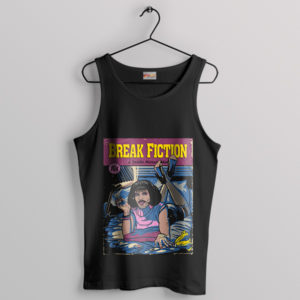 Funny Pulp Fiction Freddie Mercury Black Tank Top Break Fiction