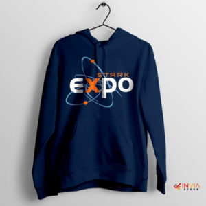 Iron Man Stark Expo Navy Hoodie Graphic Merch Marvel