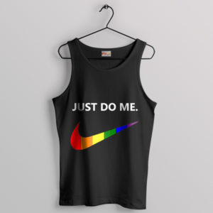 Just Do Me Pride Festival Black Tank Top Nike LGBTQ Symbol