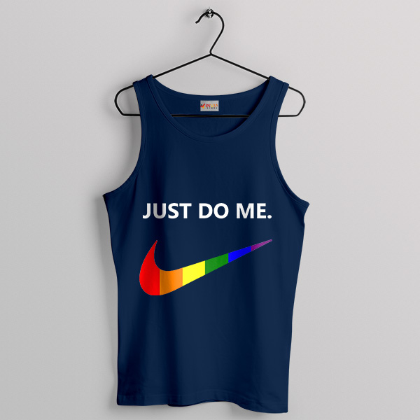 Just Do Me Pride Festival Navy Tank Top Nike LGBTQ Symbol