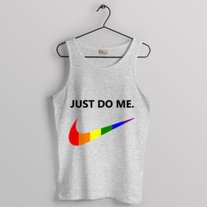 Just Do Me Pride Festival Sport Grey Tank Top Nike LGBTQ Symbol