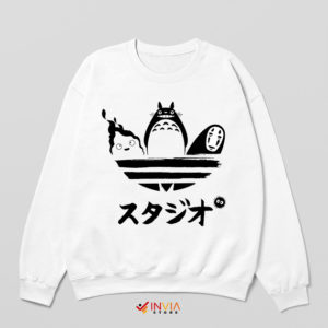Merch Studio Ghibli Fest Adidas White Sweatshirt Totoro