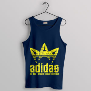 New Star Trek Series Adidas Navy Tank Top Starfleet Ships