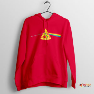 Pizza Pink Floyd Triangle Prism Red Hoodie Music