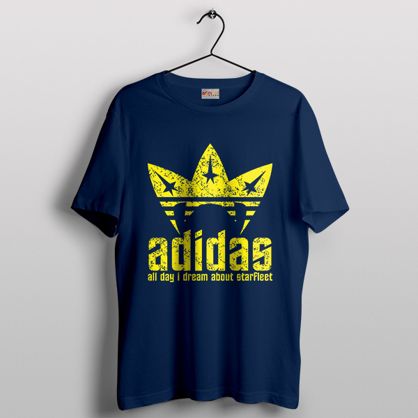 Starfleet Academy Symbol Adidas Navy T-shirt Star Trek Motto