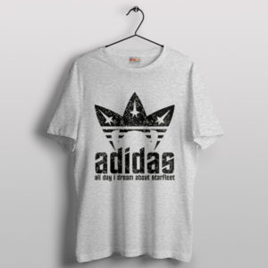 Starfleet Academy Symbol Adidas Sport Grey T-shirt Star Trek Motto