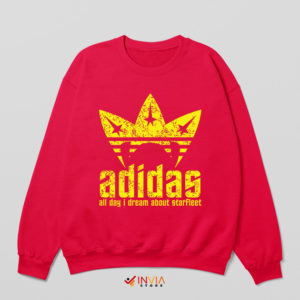 Starfleet Commander Adidas Logo Red Sweatshirt Star Trek Movie