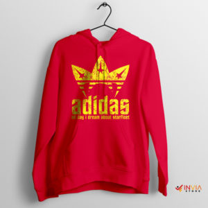 Starfleet Federation Ships Adidas Red Hoodie Star Trek Movie