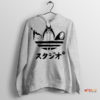 Studio Ghibli Art Style Adidas Logo Hoodie Totoro