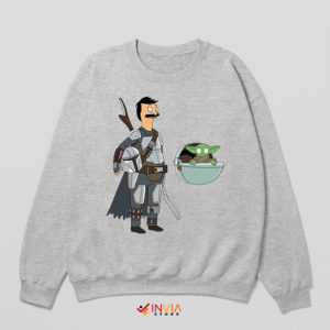 Boba Fett Bob Burger Characters Sport Grey Sweatshirt Mandalorian